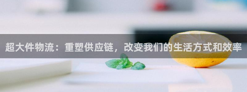 狗子28麻将胡了在线试玩：超大件物流